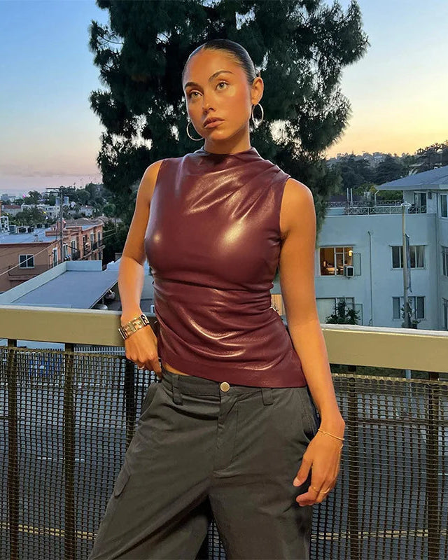 ARIA | Luxe Leather Top