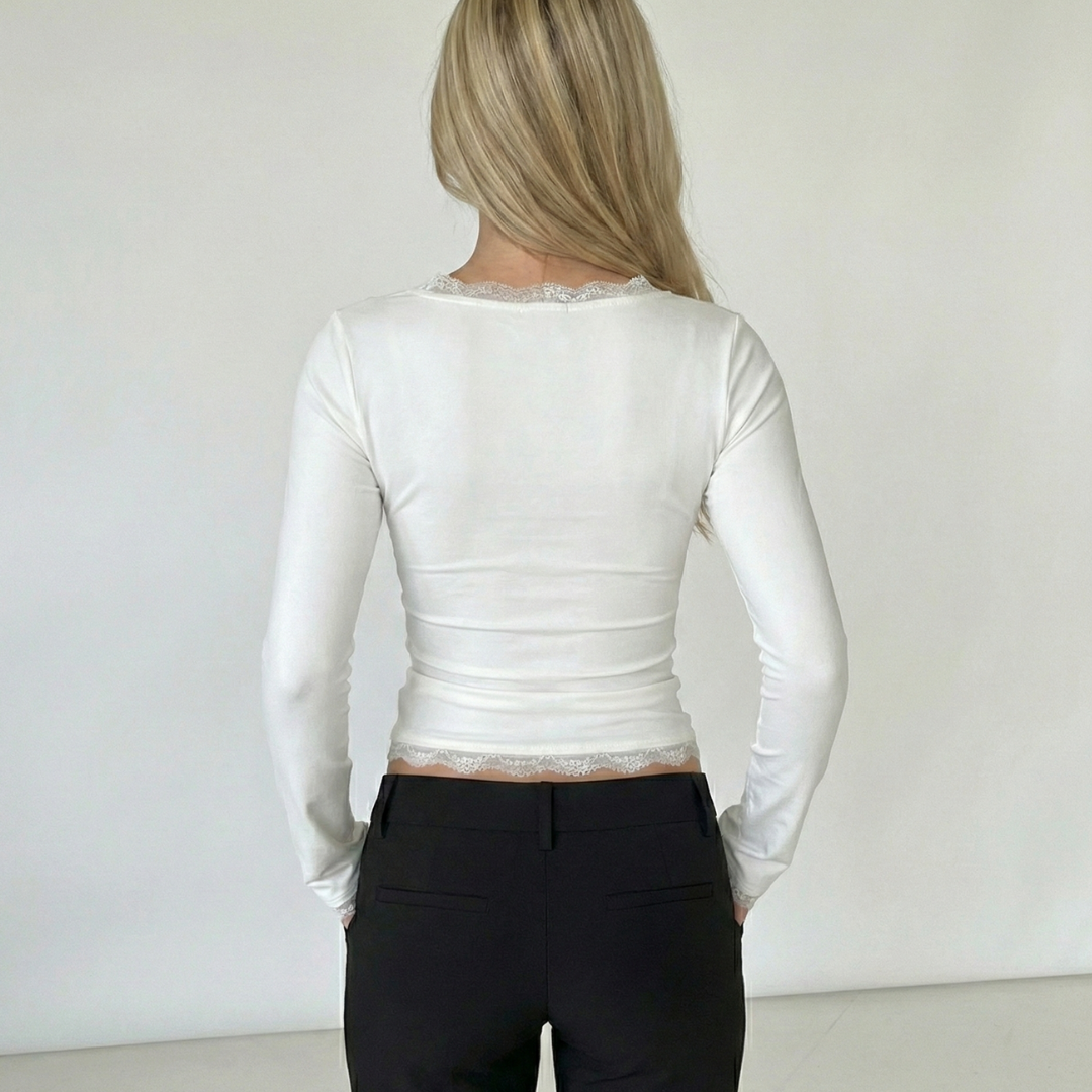 ARIA | Lace Trim Top