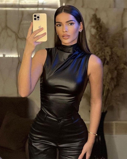 ARIA | Luxe Leather Top