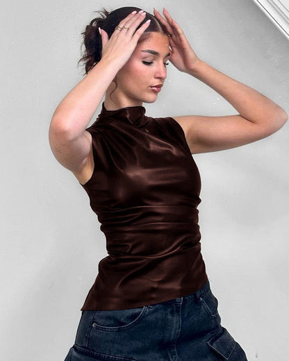 ARIA | Luxe Leather Top