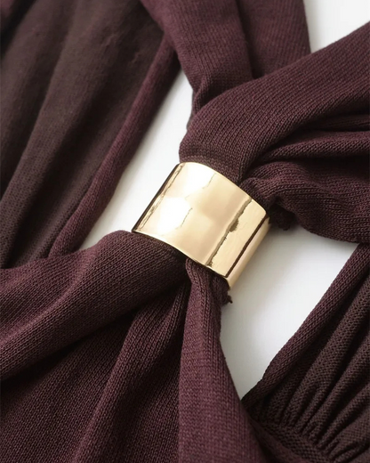 ARIA | Mocha Halter Top